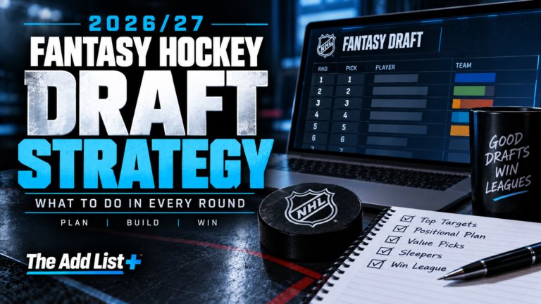 2026/27 Fantasy Hockey Draft Strategy: What to Do in Every Round fantasy hockey draft strategy