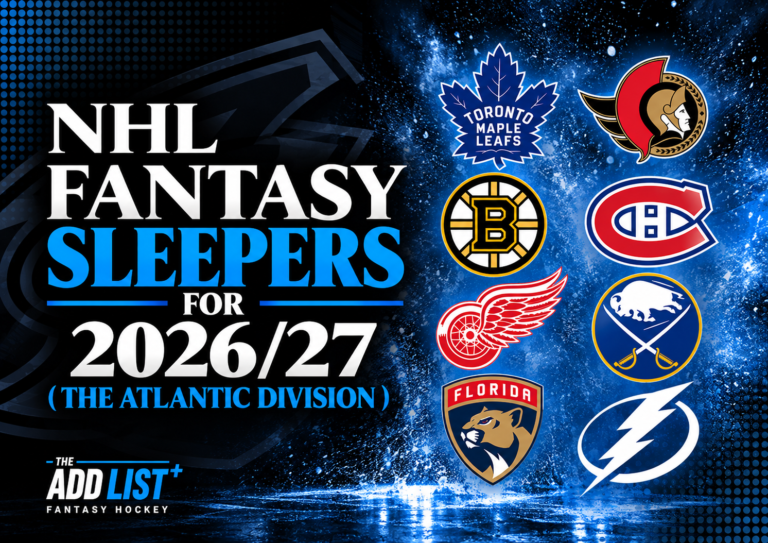 NHL Fantasy Sleepers For 2026/27 ( The Atlantic Division ) nhl fantasy sleepers 2026 atlantic division