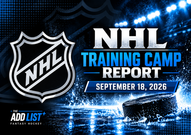 nhl training camp report september 18 2026