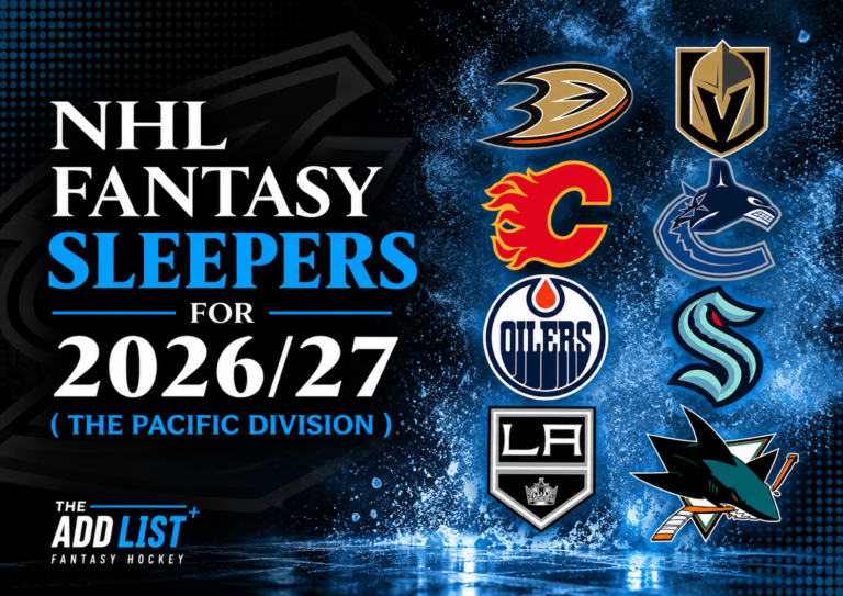 nhl fantasy sleepers for 2026 the pacific division