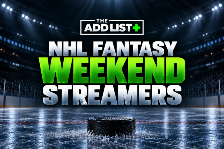 nhl fantasy weekend streamers