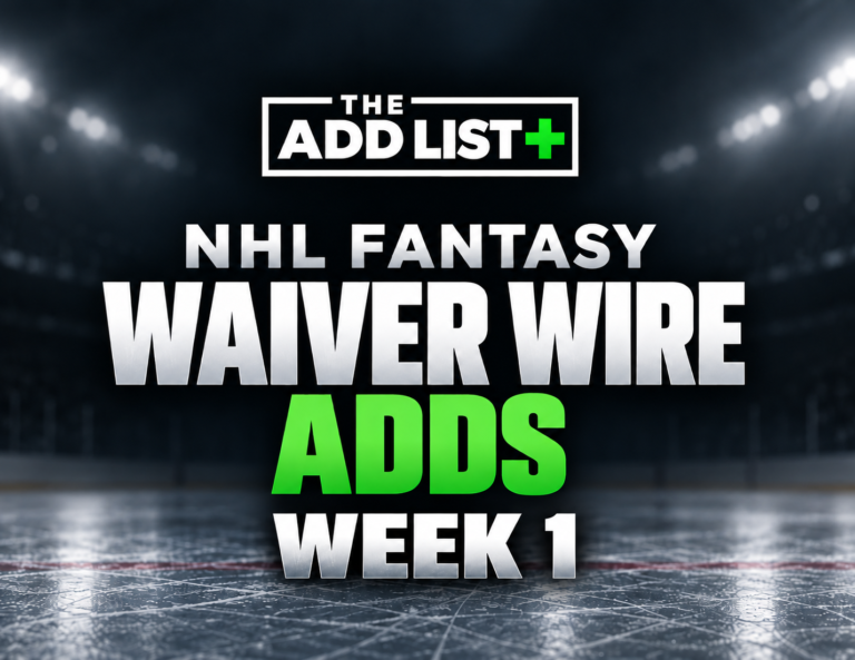 NHL Fantasy Waiver Wire Adds: Week 1 week 1 waiver adds