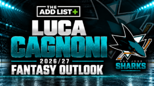 Luca Cagnoni: 2026/27 NHL Fantasy Outlook