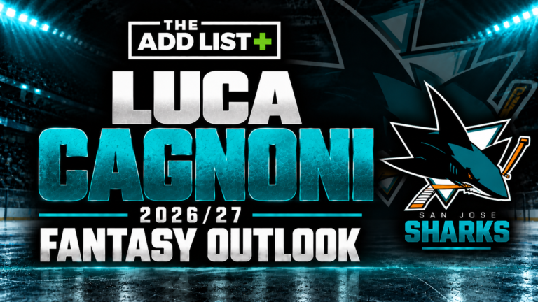 Luca Cagnoni: 2026/27 NHL Fantasy Outlook luca cagnoni fantasy outlook
